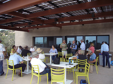 Men's Garden Club Group on the deck at Pritzlaff Conservation Center