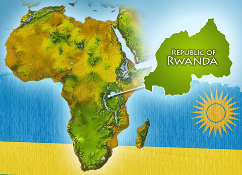 Rwanda location in Africa