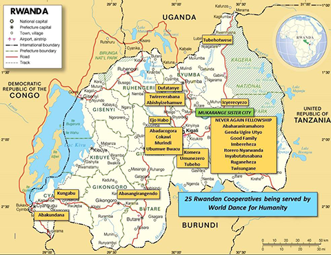 Map of Rwanda Communities